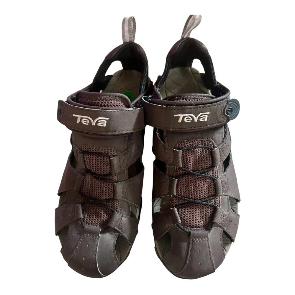 Teva Dark Brown Strappy Sandals sz 9
